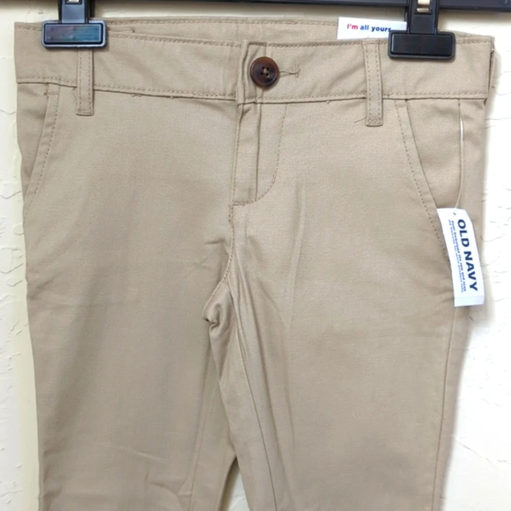 Old Navy Girls Khaki Skinny Stretch School Uniform Pants Size 5